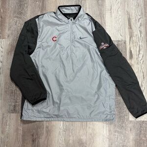 Chicago Cubs Pullover Jacket 2XL Gray 2016 World Series MLB Baseball  Nike golf